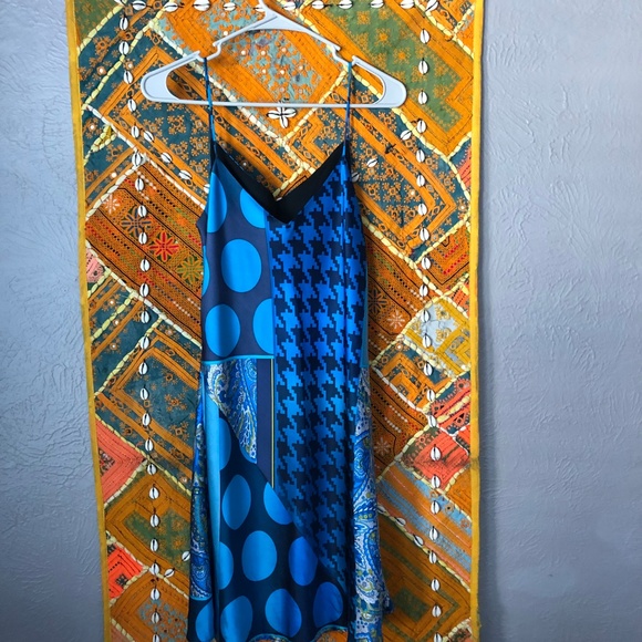 Lapis Patterned Silk Dress - Picture 2 of 4